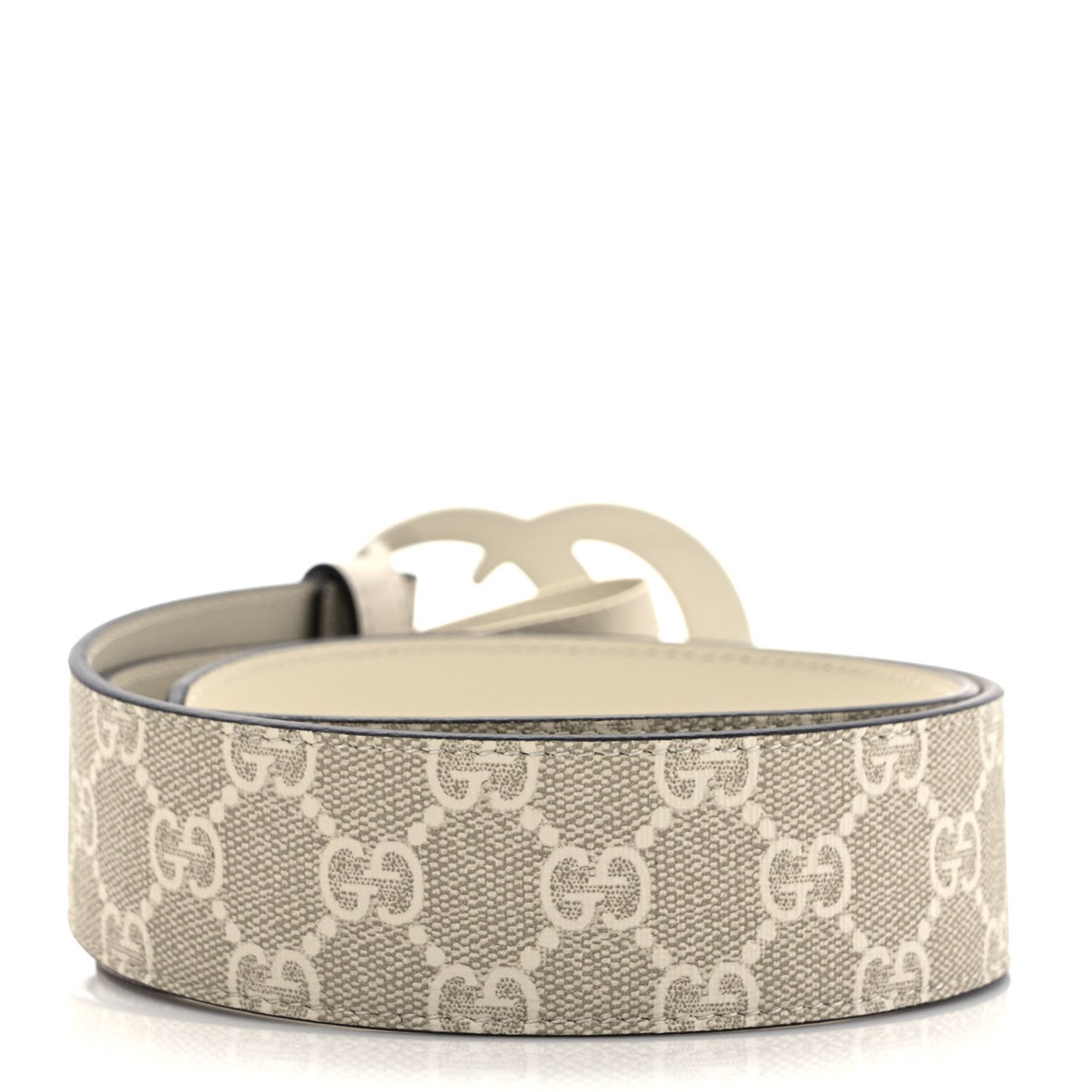 GG Supreme Monogram Calfskin Double G 40mm Belt 75 30 Off White