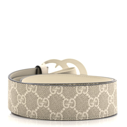 Gucci GG Supreme Monogram Calfskin Double G 40mm Belt 75 30 Off White 2 of 4