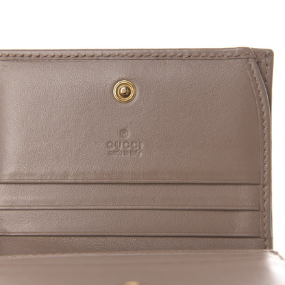 Gucci Calfskin Matelasse GG Marmont Card Case Wallet Porcelain Rose 5 of 7