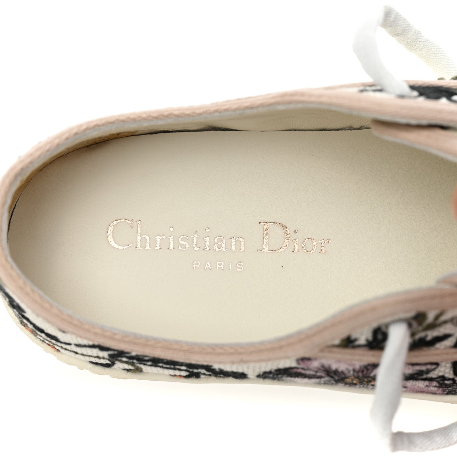 Christian Dior Canvas Rosa Mutabilis Embroidered Womens Walk'N'Dior Low Top Sneakers 36.5 Multicolor 8 of 12