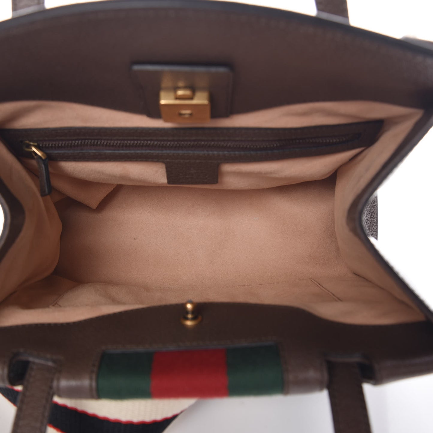 Textured Calfskin Web Crystal Butterfly Stripe Medium Totem Top Handle Bag New Acero
