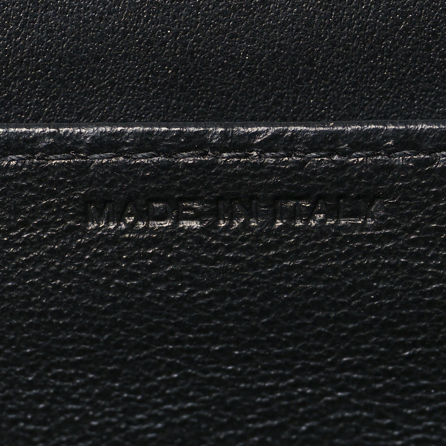 Calfskin Crocodile Embossed Monogram Uptown Chain Wallet Black