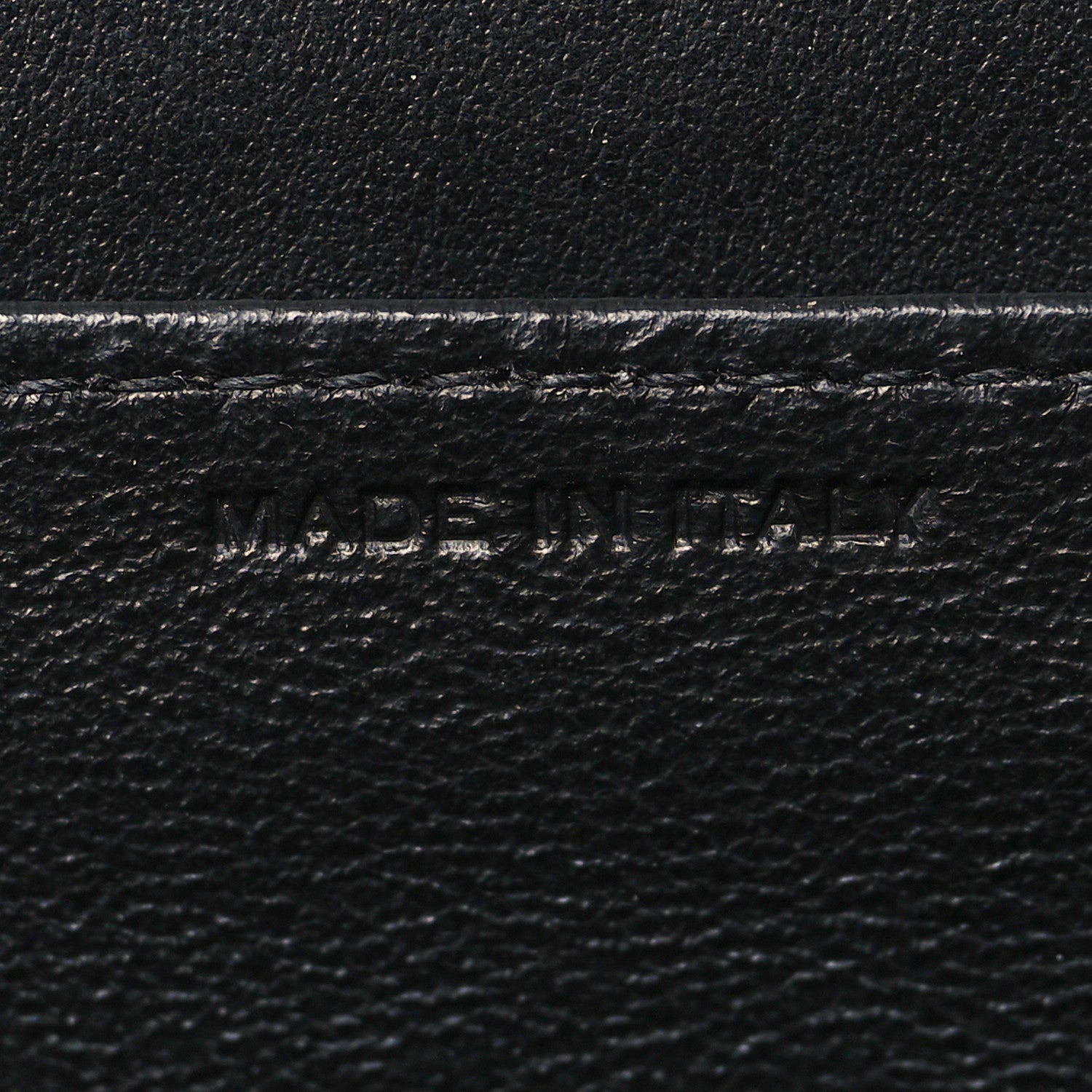 Saint Laurent Calfskin Crocodile Embossed Monogram Uptown Chain Wallet Black 8 of 12
