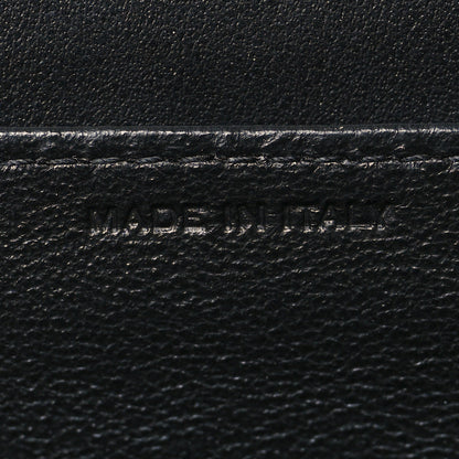Saint Laurent Calfskin Crocodile Embossed Monogram Uptown Chain Wallet Black 8 of 12