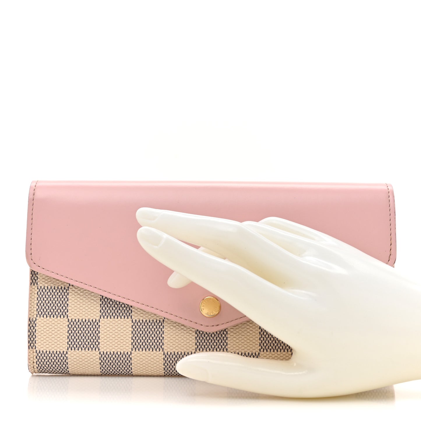 Damier Azur Sarah Wallet NM  Rose Ballerine