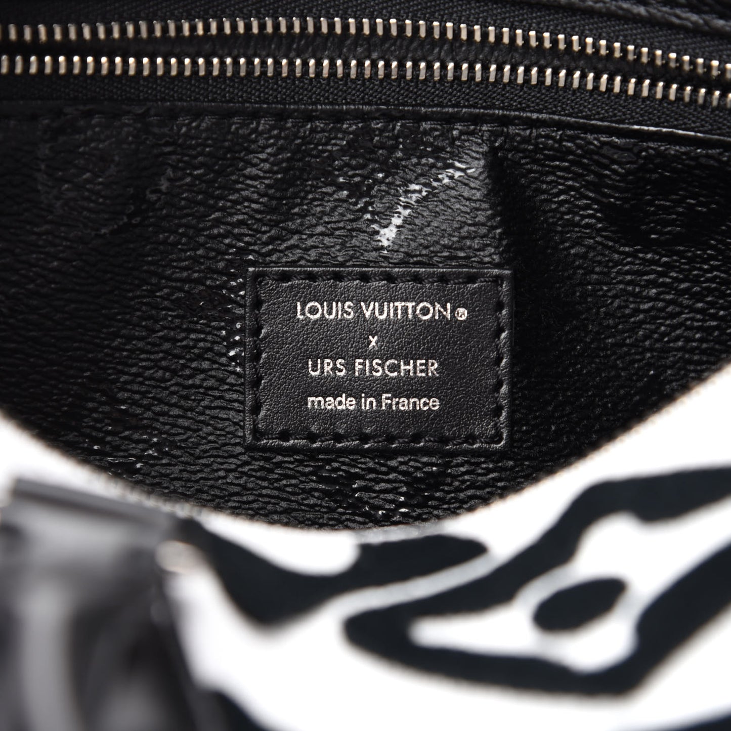 X UF Tufted Monogram Speedy Bandouliere 25 White Black