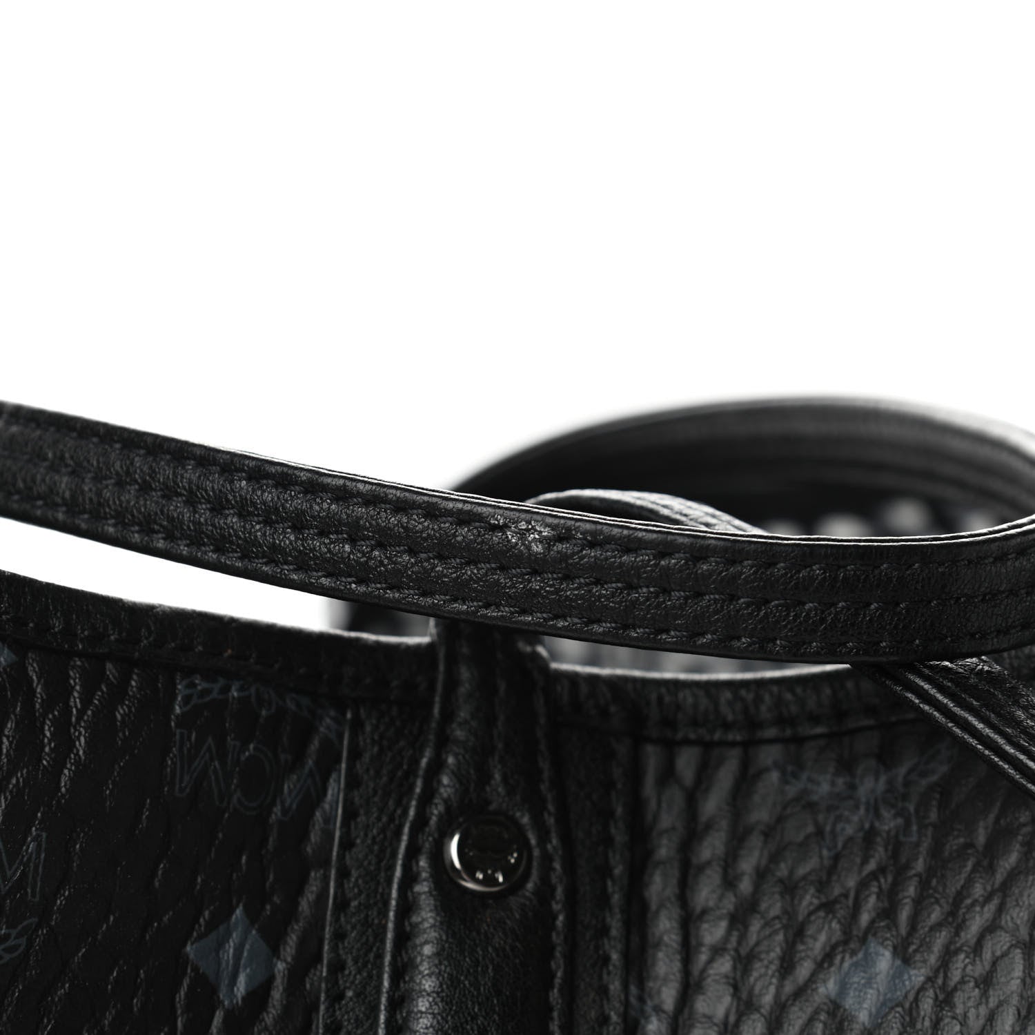 MCM Visetos Large Liz Reversible Shopper Tote Black 8 of 8