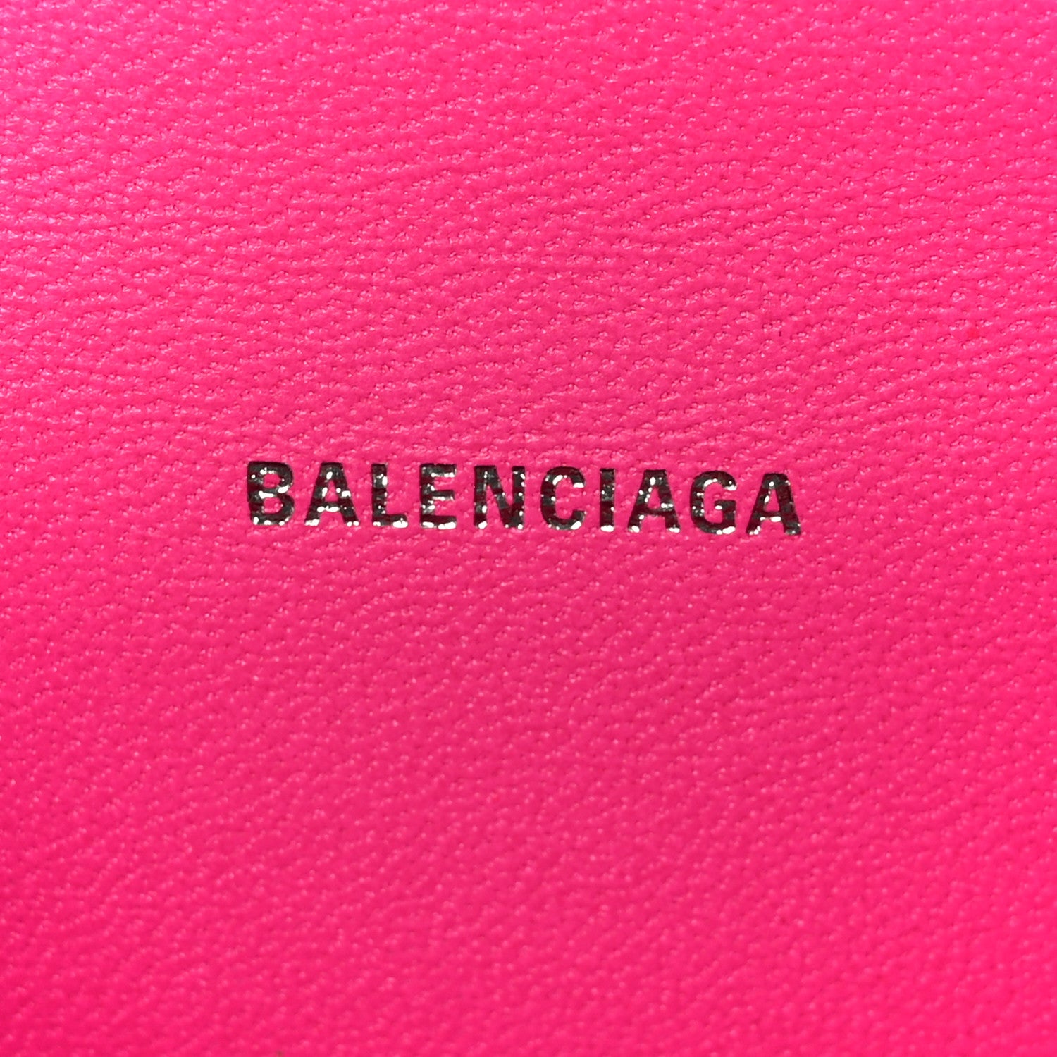 Balenciaga Shiny Box Calfskin Hourglass Top Handle Bag XS Acid Fuchsia 6 of 10