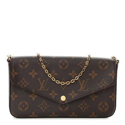 Louis Vuitton Monogram Pochette Felicie Chain Wallet Fuchsia 3 of 9