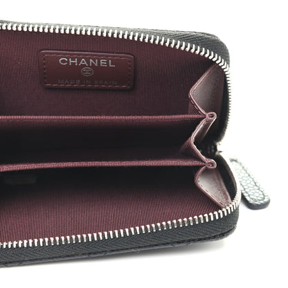 Chanel Caviar Quilted Zip Coin Purse Black 5 of 7