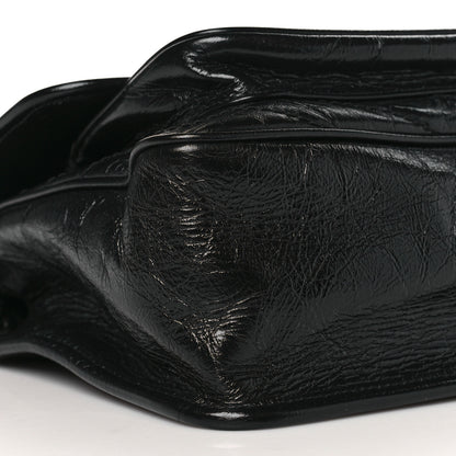 Saint Laurent Crinkled Calfskin Matelasse Monogram Medium Niki Chain Satchel Black 8 of 9
