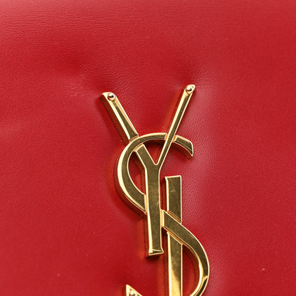 Saint Laurent Calfskin Monogram Cassandre Clutch Rouge Orient 9 of 12
