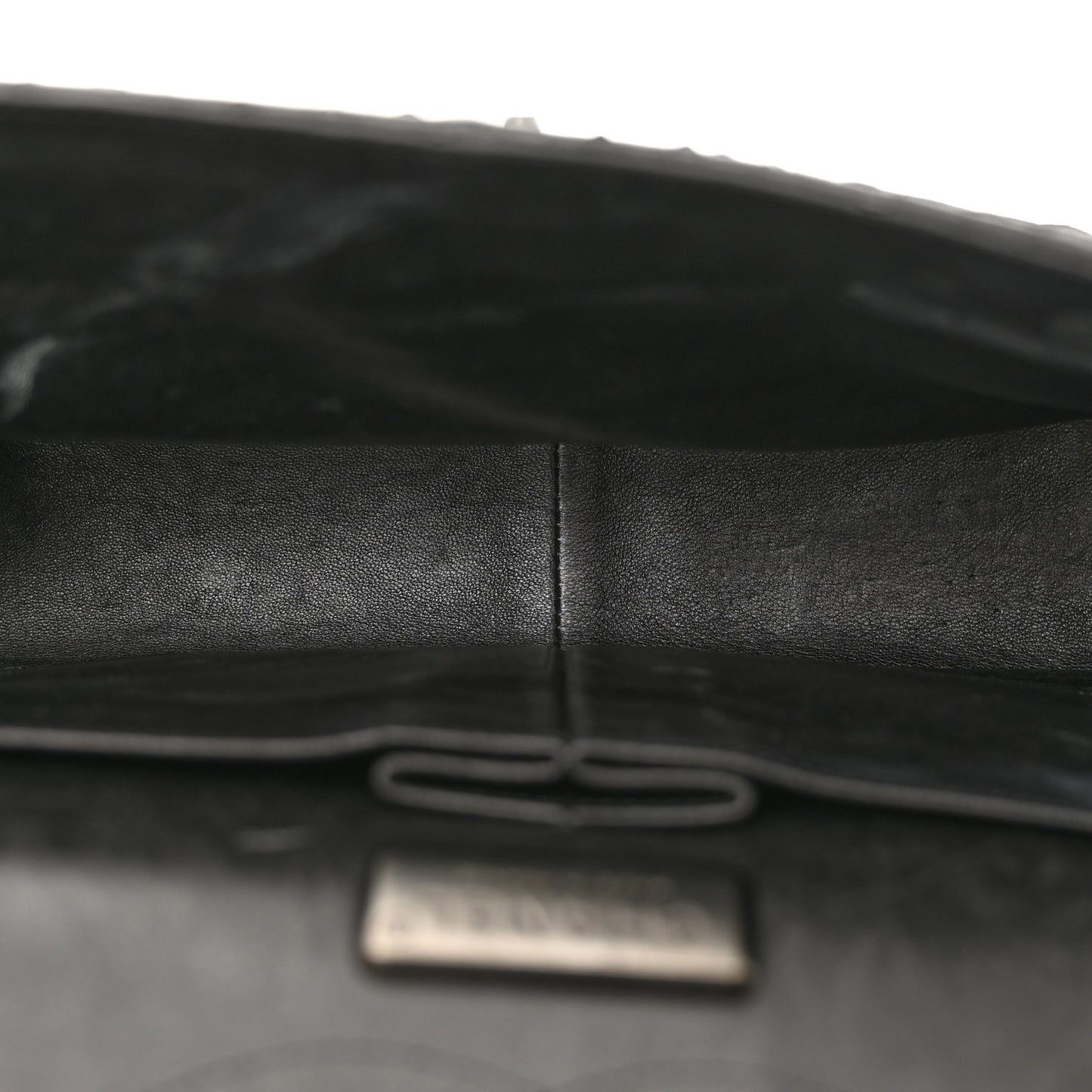 Snakeskin Jumbo Double Flap So Black
