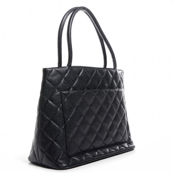 Chanel Caviar Medallion Tote Black 3 of 7