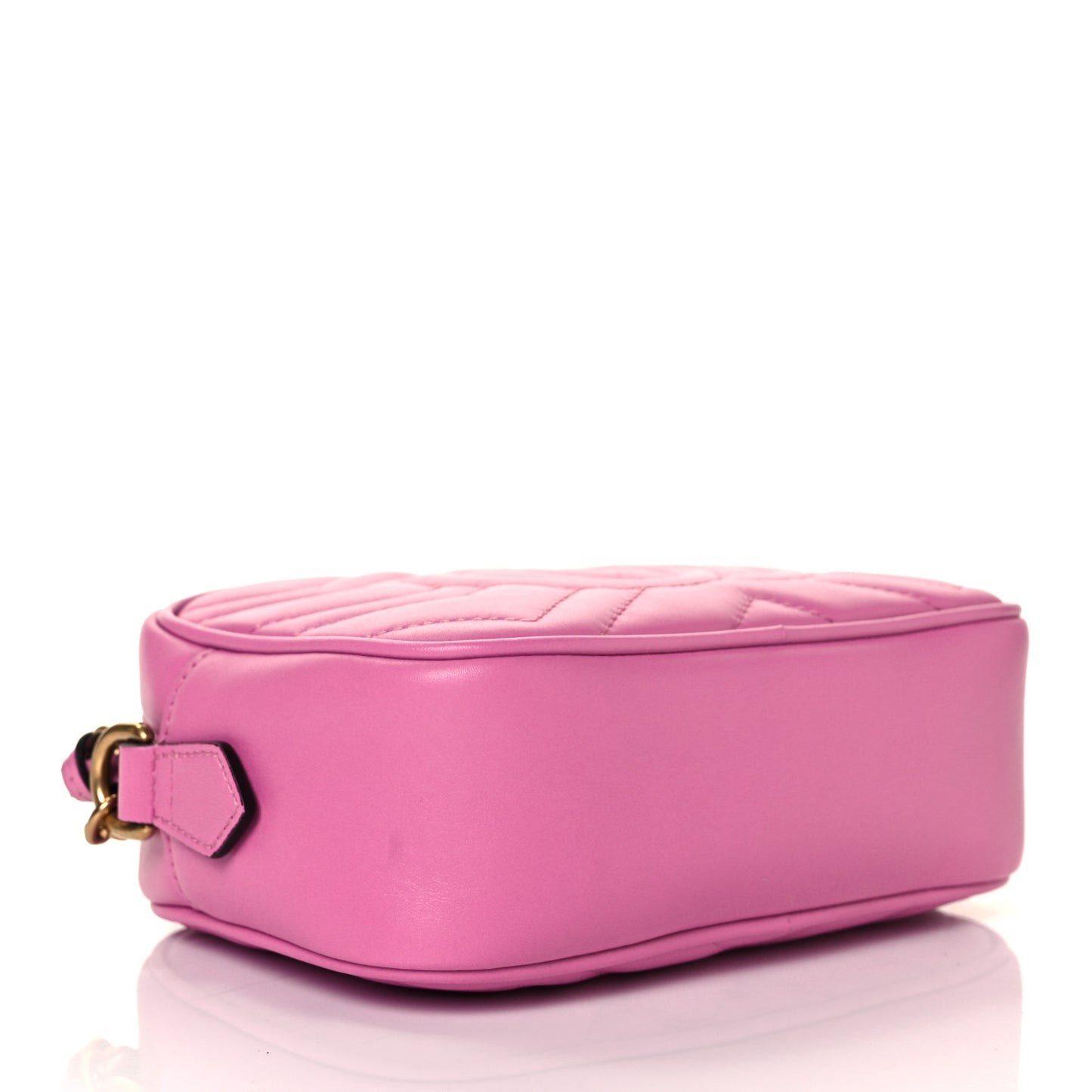 Calfskin Matelasse Mini GG Marmont Chain Shoulder Bag Candy Mousse