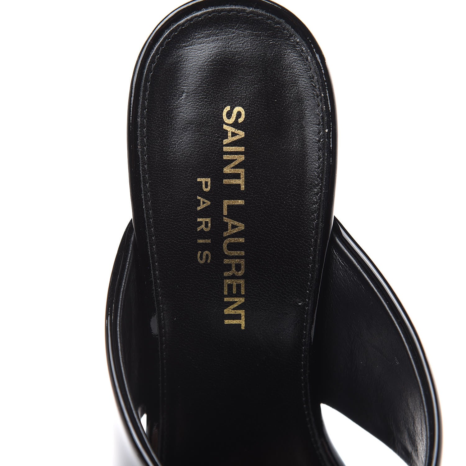 Saint Laurent Patent LouLou 95 Mule Sandals 36 Black 8 of 10