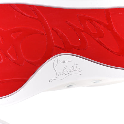 Christian Louboutin Patent Calfskin Womens Fun Vieira Flat Sneakers 37 Bianco 6 of 10