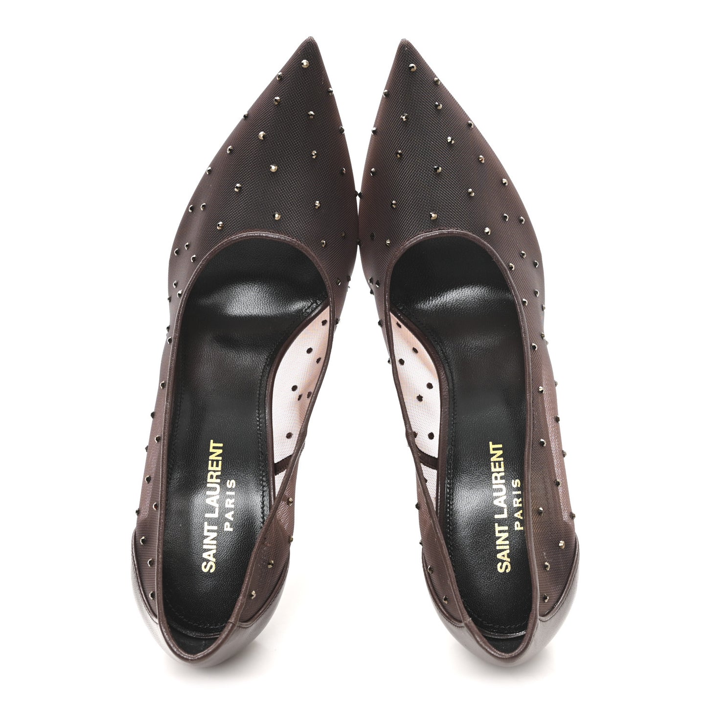 Rhinestone Mesh 105 Anja Pumps 39 Deep Brown