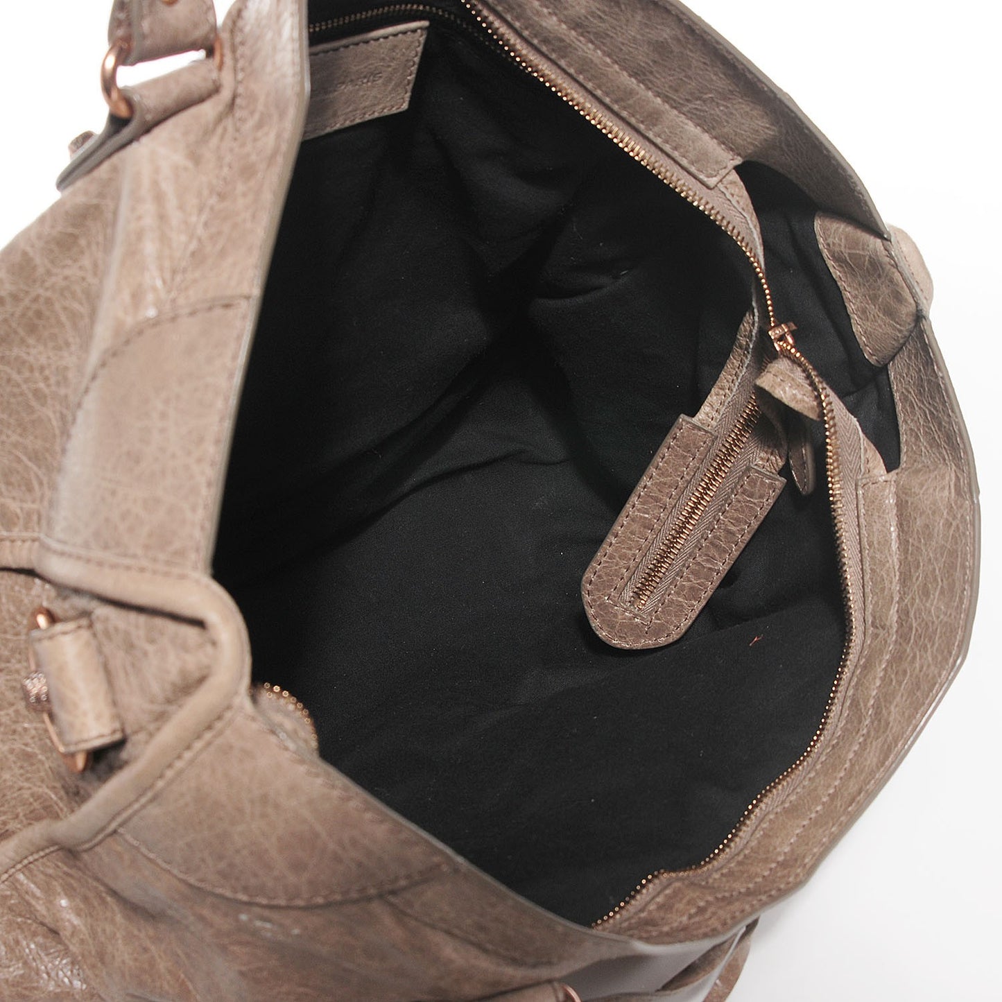 Agneau Giant 12 Rose Gold Hardware City Gris Poivre