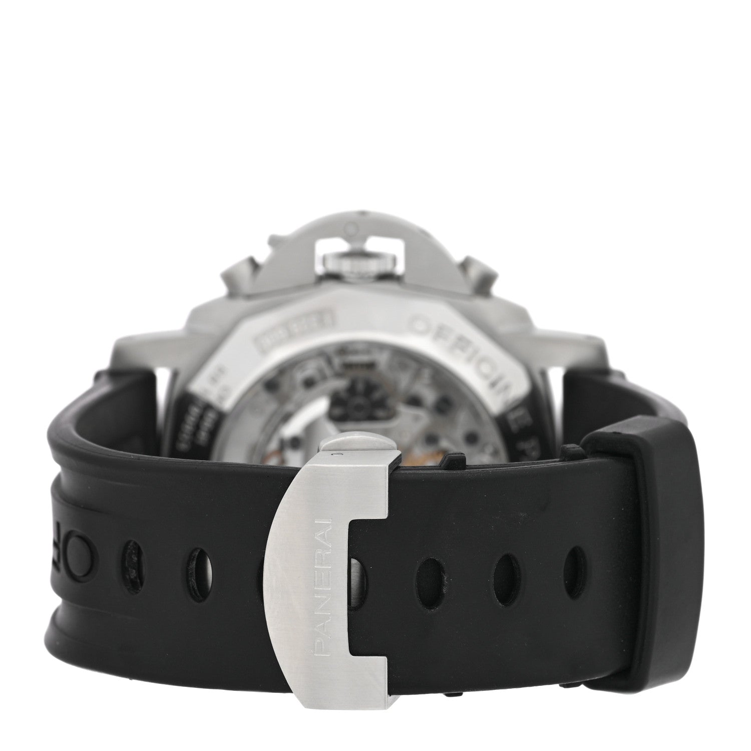 Panerai Stainless Steel Rubber 44mm Luminor Rattrapante 1950 Automatic Watch Black PAM00213 3 of 5