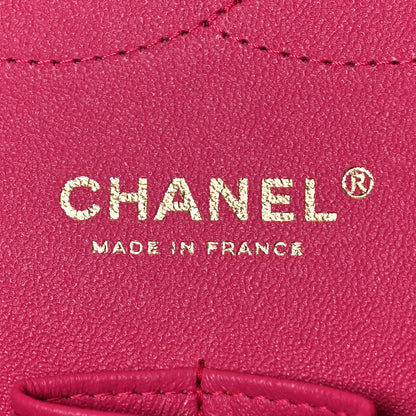 Chanel Lambskin Quilted Jumbo Double Flap Fuchsia 6 of 9