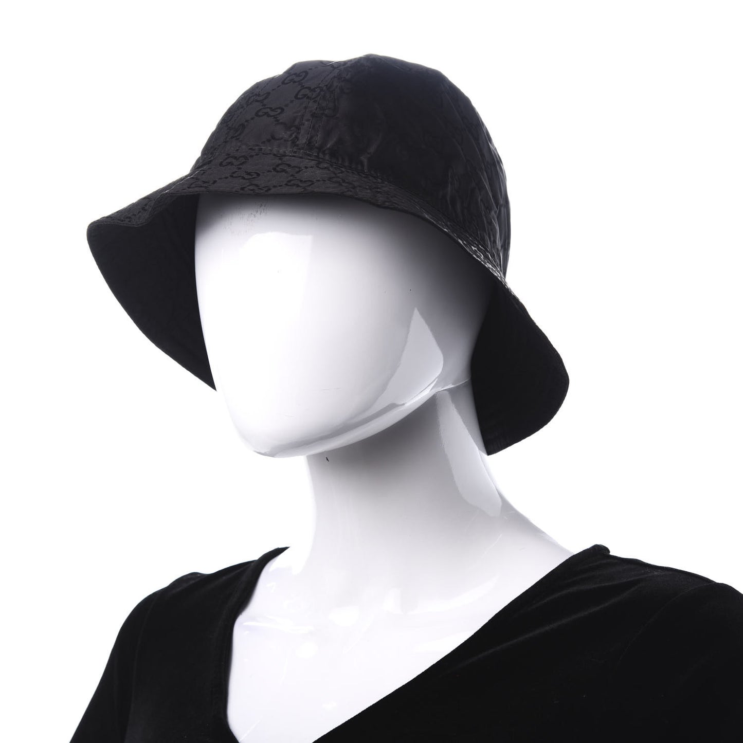 Nylon Monogram Bucket Hat L Black