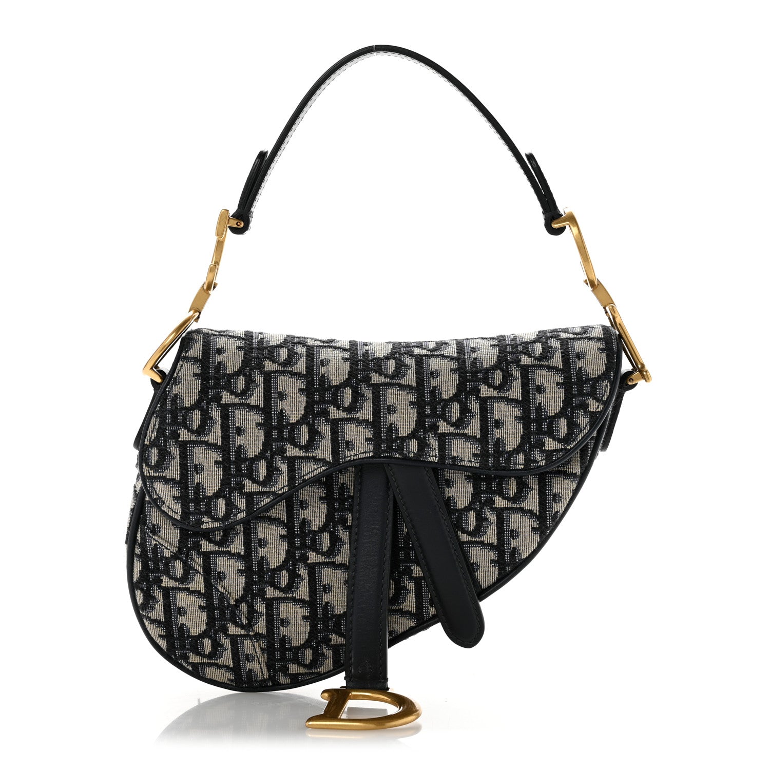 Christian Dior Oblique Mini Saddle Bag  Blue 1 of 11
