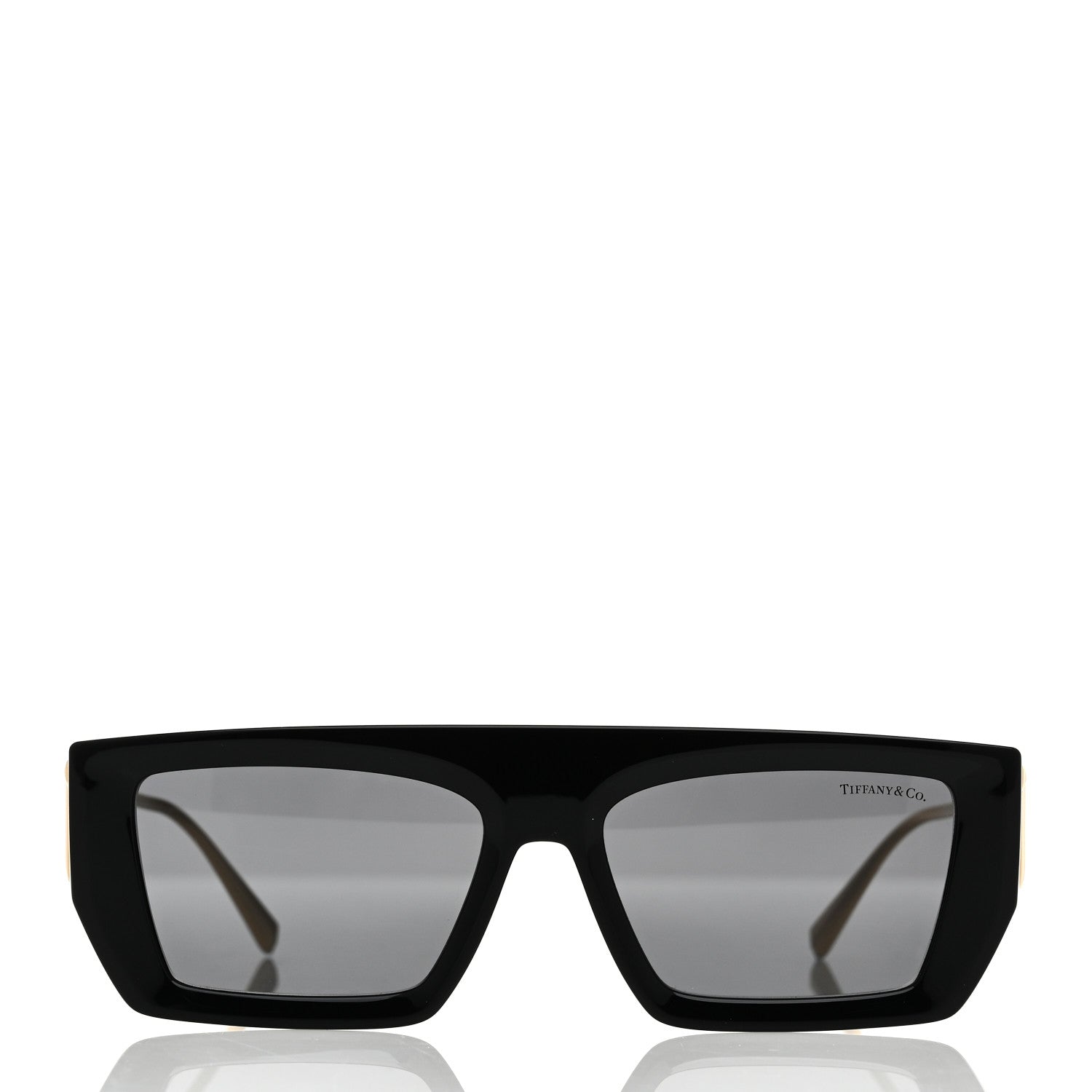 Tiffany Metal TF4214U Rectangle T Sunglasses Black Gold 2 of 8
