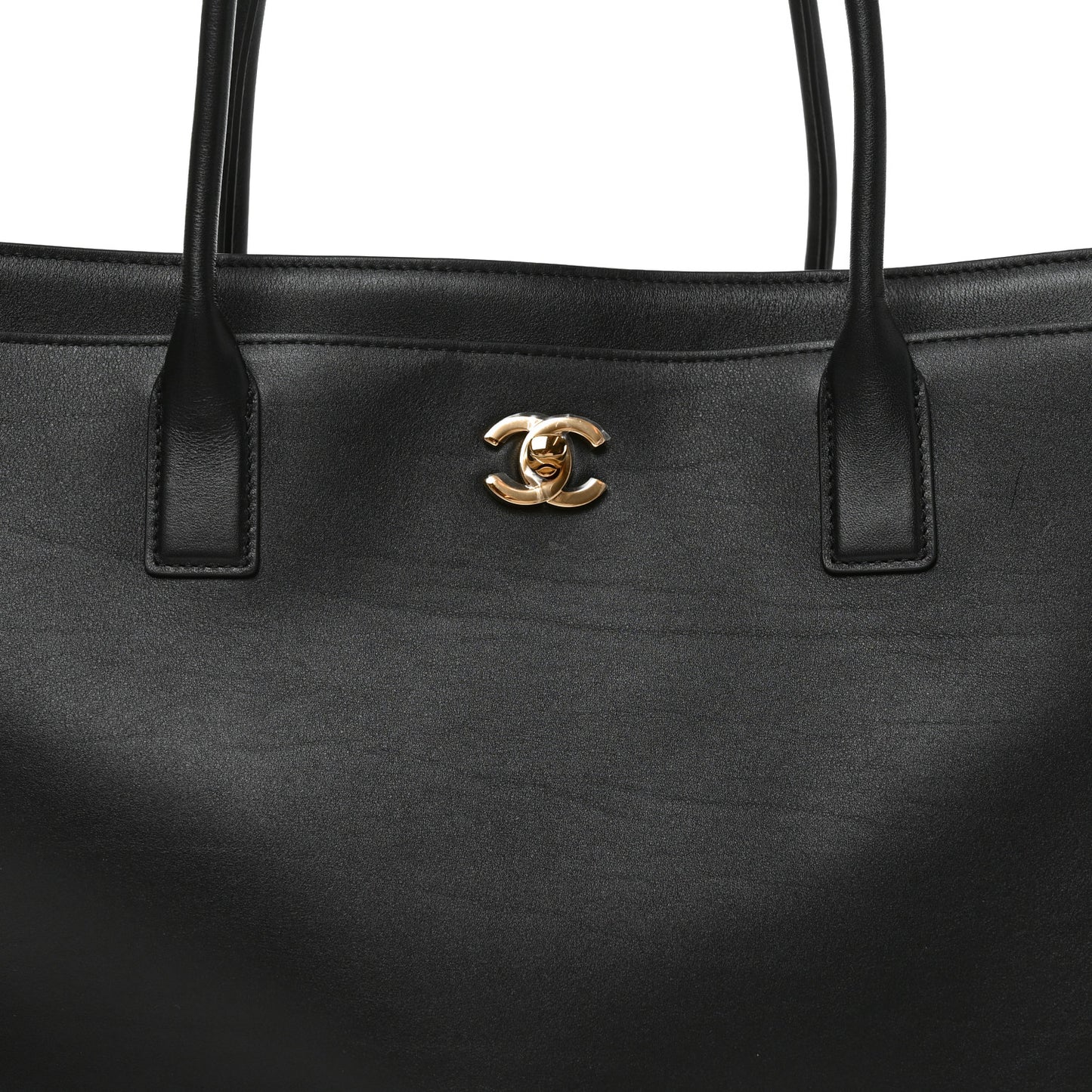 Calfskin Archetype Large Shopping Tote Black