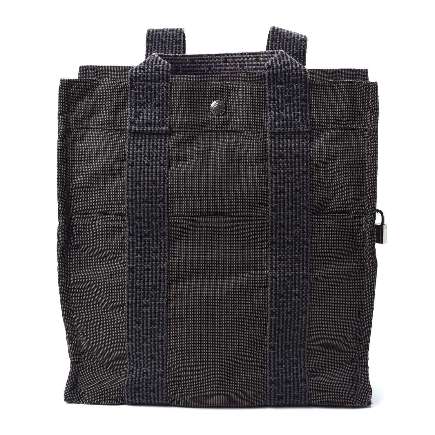 Hermes Canvas Herline Backpack Grey 1 of 9