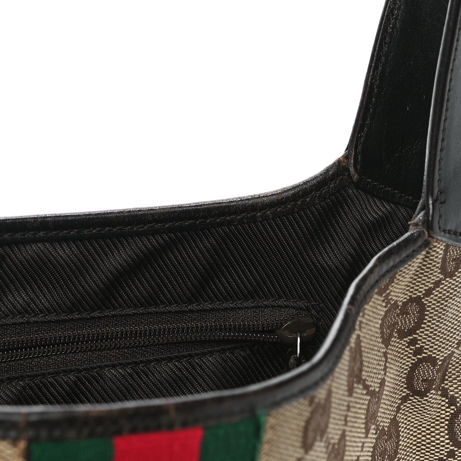 Gucci Monogram Web Small Jackie O Hobo Dark Brown 13 of 23