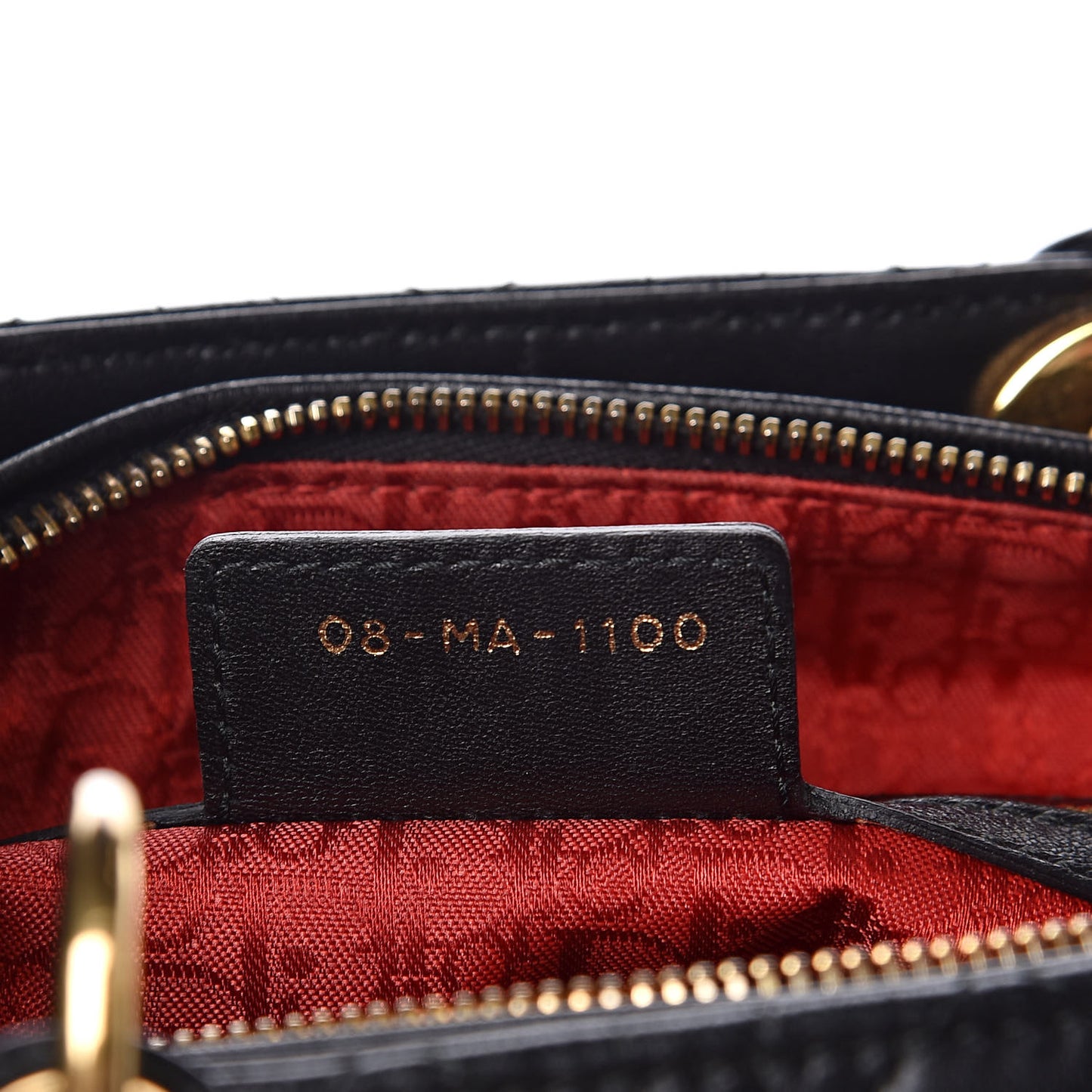 Lambskin Cannage Large Lady Dior Black