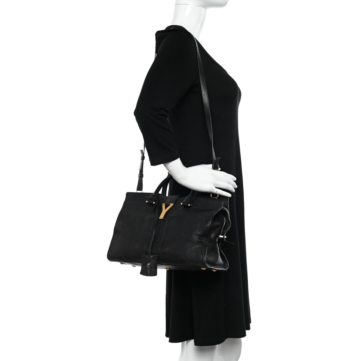 Saint Laurent Sheepskin Small Cabas ChYc Black 3 of 17