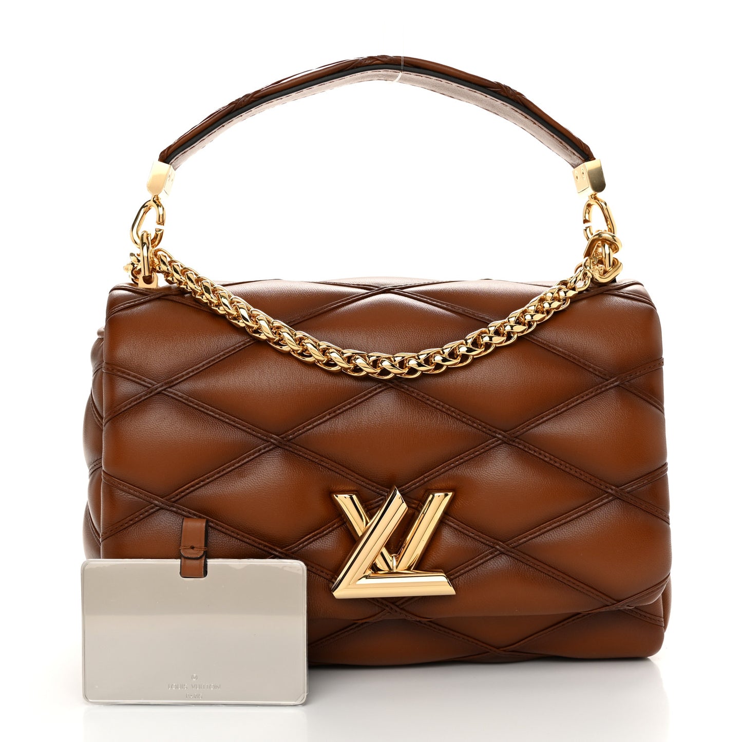 Lambskin Malletage Top Handle GO-14 MM Tan