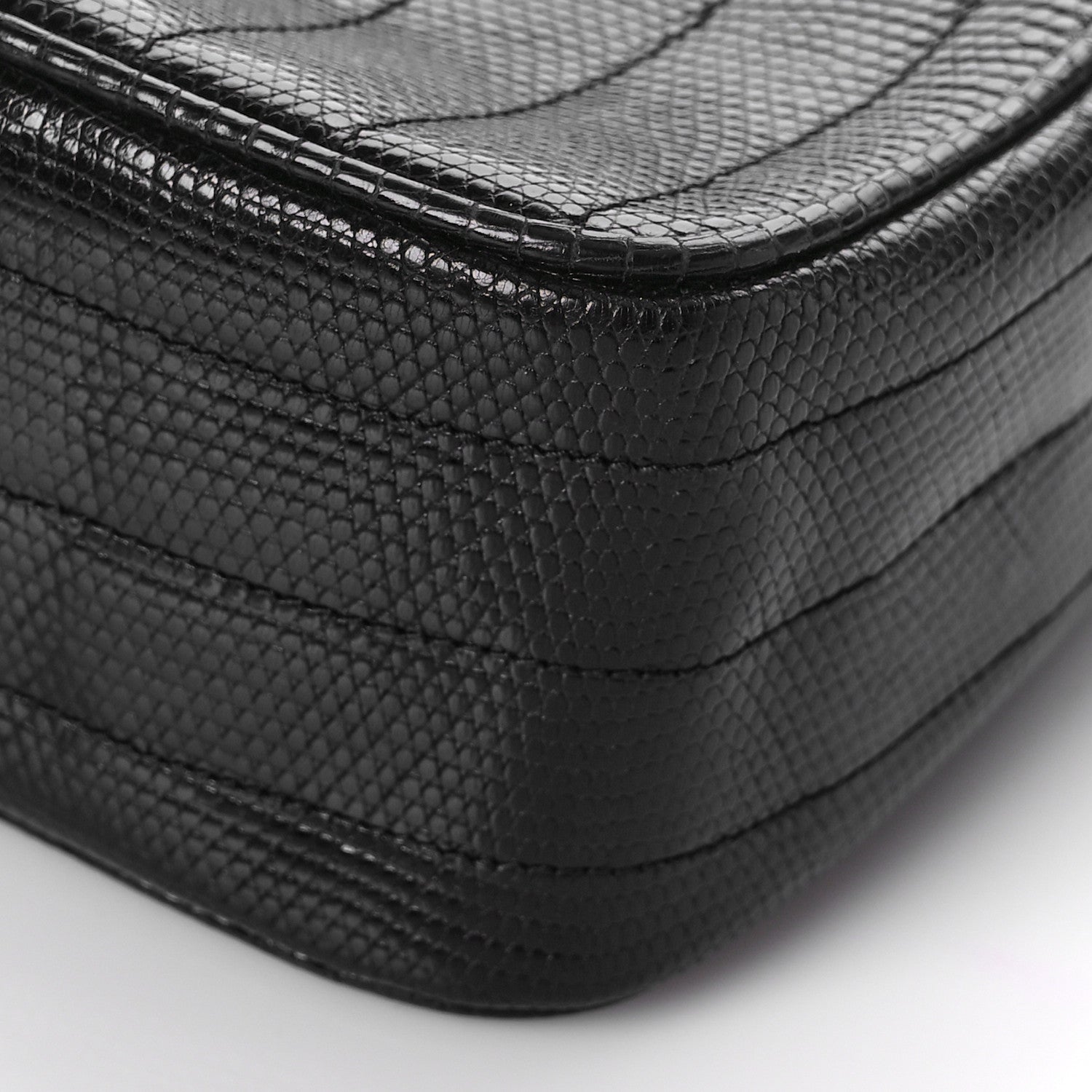 Chanel Lizard Quilted Small Tassel Camera Case Black 9 of 11