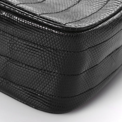 Chanel Lizard Quilted Small Tassel Camera Case Black 9 of 11