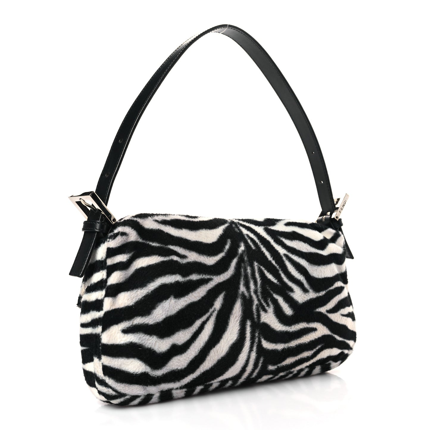 Zebra Print Baguette Black White