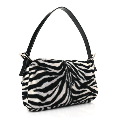 Fendi Zebra Print Baguette Black White 3 of 9