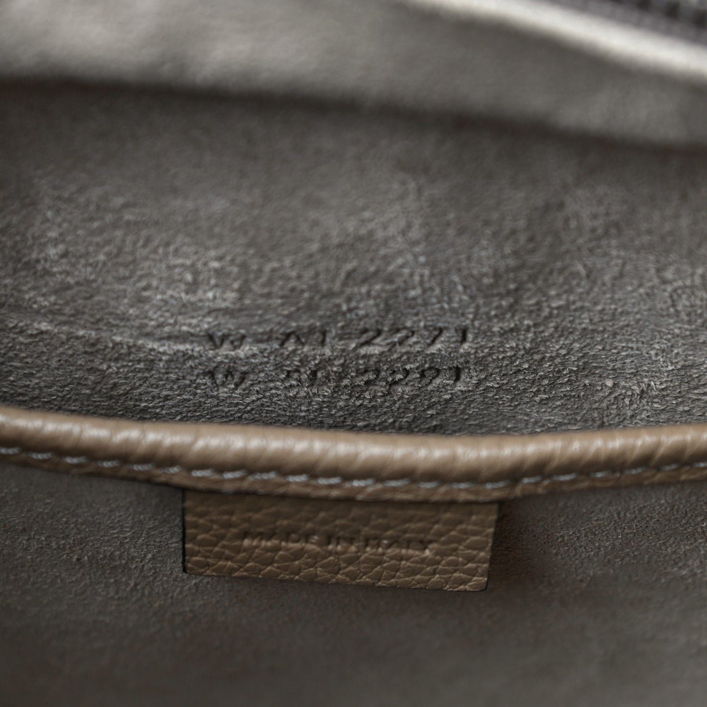 Drummed Calfskin Nano Luggage Dune