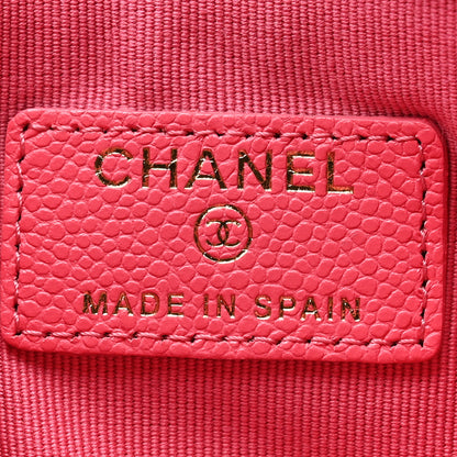 Chanel Caviar Quilted Small Cosmetic Case Pink 6 of 10