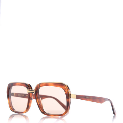Celine Acetate Square Sunglasses CL40050U Havana 1 of 6