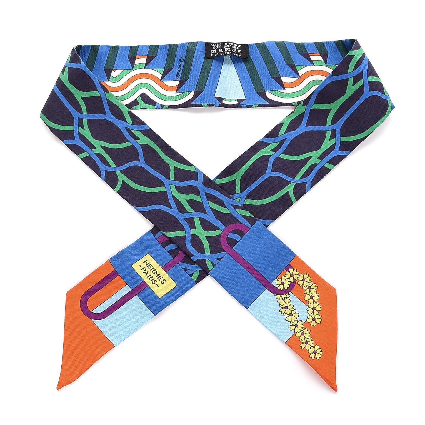 Silk Ballet Aquatique Twilly Orange Marine Vert