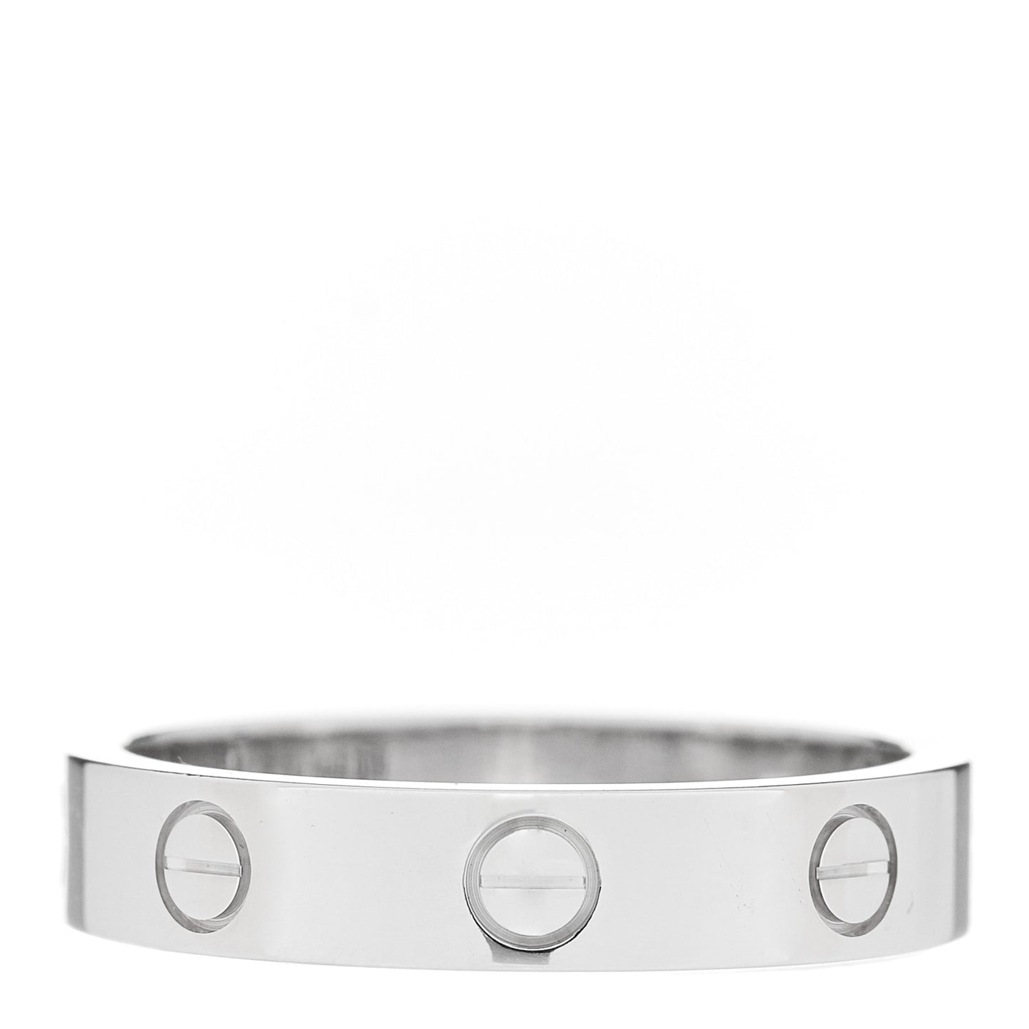 18K White Gold Diamond 4mm LOVE Wedding Band Ring 54 6.75