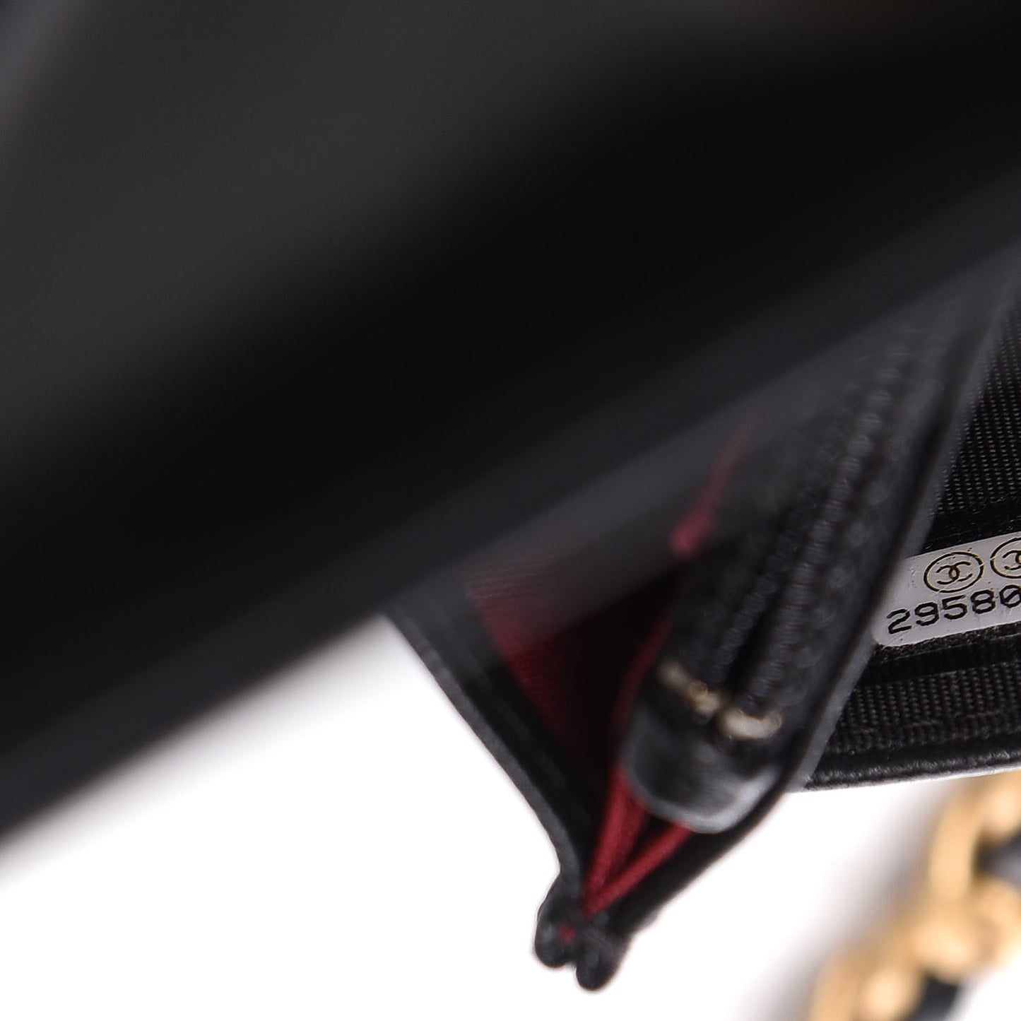 Goatskin Quilted 19 Wallet On Chain WOC Black