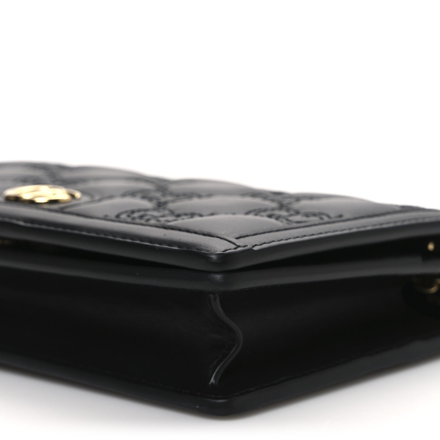 Gucci Calfskin GG Matelasse Chain Wallet Black 9 of 9