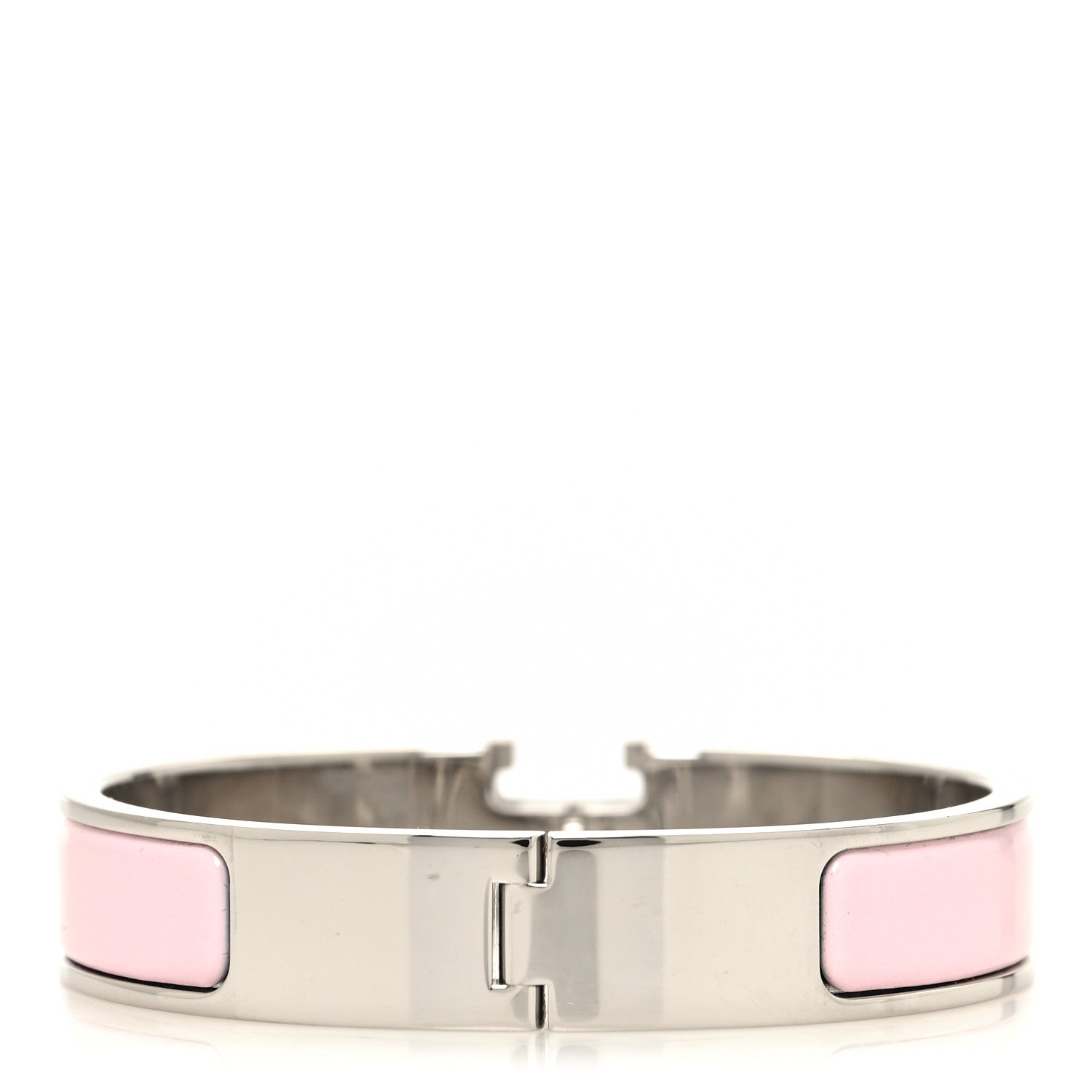 Hermes Enamel Narrow Clic Clac H Bracelet PM Rose Dragee 3 of 5