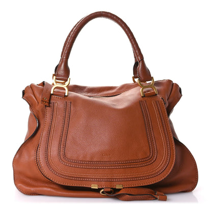Chloe Calfskin Large Marcie Satchel Tan 1 of 13