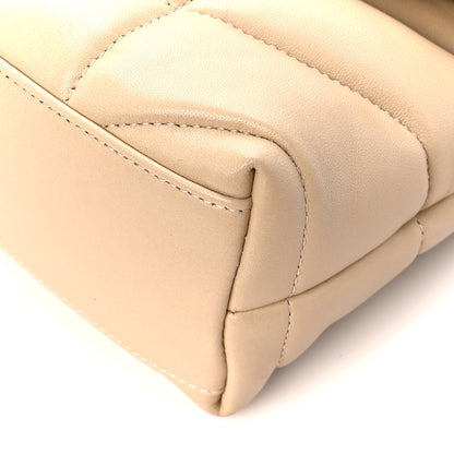 Saint Laurent Lambskin Quilted Toy Loulou Puffer Monogram Chain Satchel Avorio 11 of 11