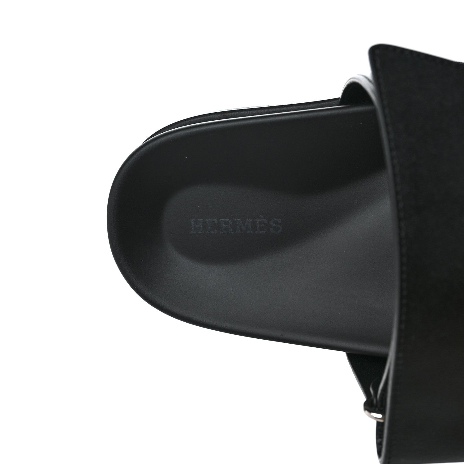 Hermes Calfskin Mens Chypre Sandals 42.5 Black 7 of 10