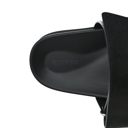 Hermes Calfskin Mens Chypre Sandals 42.5 Black 7 of 10